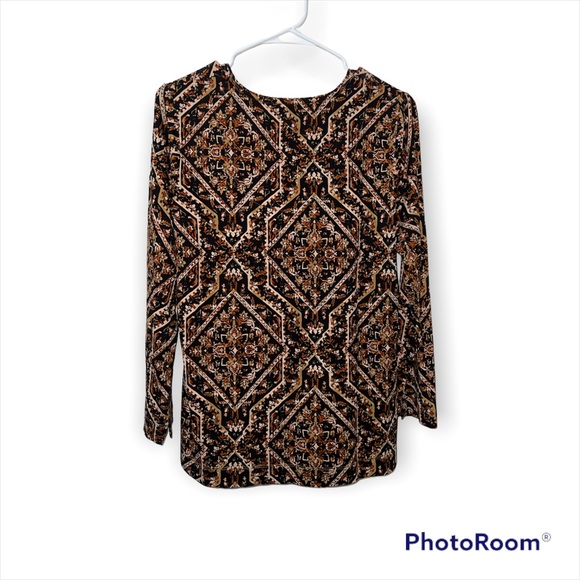 Chicos 1 Women’s Block Print Layering Tee Long Sleeve - Picture 6 of 7